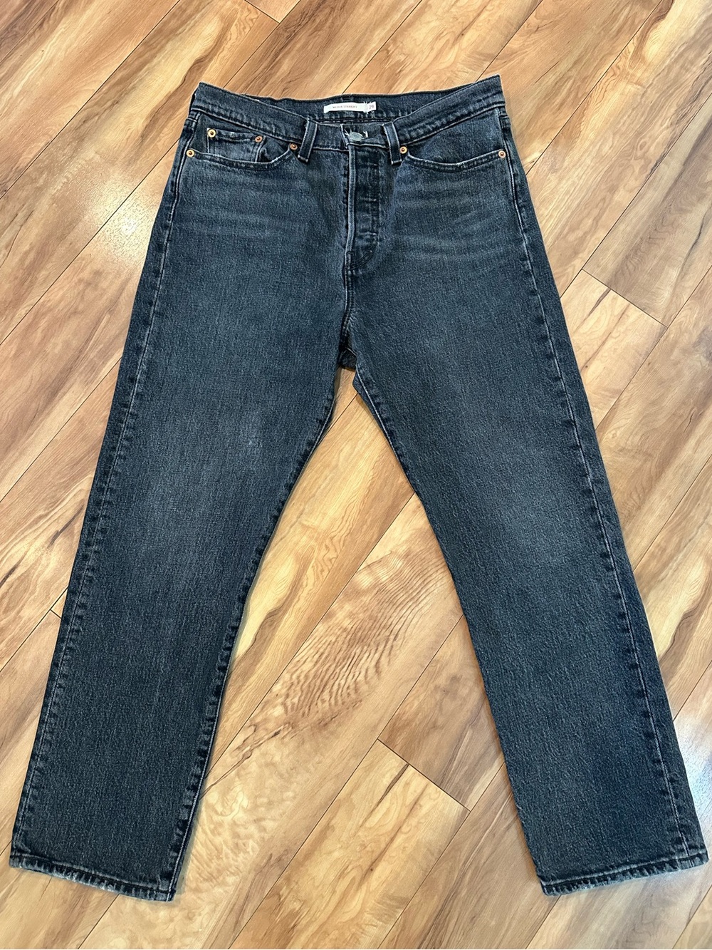 Levi’s Premium Wedgie Straight Jeans W29 L26 Black High Rise